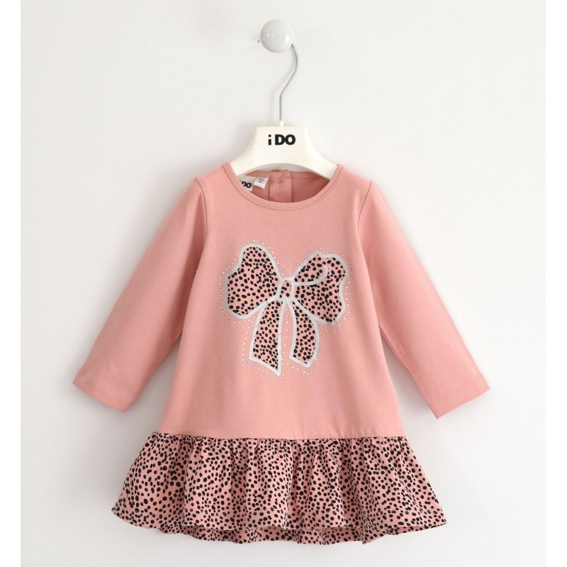 Abito iDo in cotone variante colore unico per bambina da 6 mesi a 7 anni