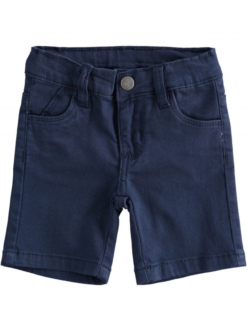 Bermuda Sarabanda slim fit in twill di cotone stretch in tre varianti colore per bambino da 9 mesi a 7 anni