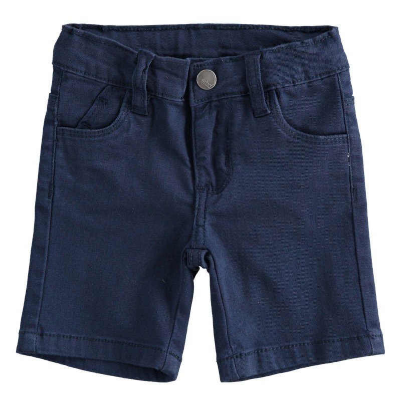 Bermuda Sarabanda slim fit in twill di cotone stretch in tre varianti colore per bambino da 9 mesi a 7 anni