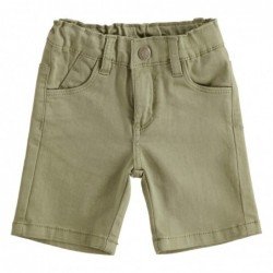 Bermuda Sarabanda slim fit in twill di cotone stretch in tre varianti colore per bambino da 9 mesi a 7 anni