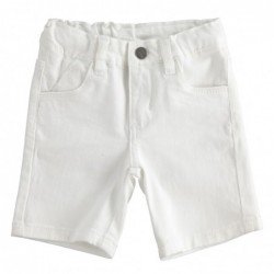 Bermuda Sarabanda slim fit in twill di cotone stretch in tre varianti colore per bambino da 9 mesi a 7 anni