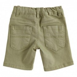 Bermuda Sarabanda slim fit in twill di cotone stretch in tre varianti colore per bambino da 9 mesi a 7 anni