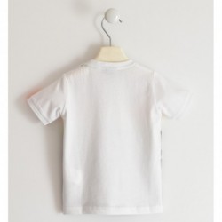 T-shirt manica corta Sarabanda in jersey di cotone variante colore unico per bambino da 9 mesi a 7 anni