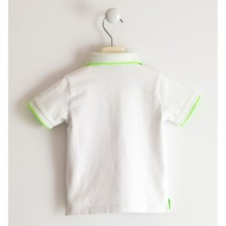 Polo manica corta Sarabanda in jersey di cotone in due varianti colore per bambino da 9 mesi a 7 anni