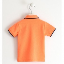 Polo manica corta Sarabanda in jersey di cotone in due varianti colore per bambino da 9 mesi a 7 anni