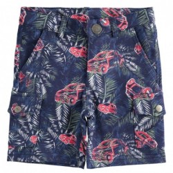 Bermuda Sarabanda interpreta 500 in cotone organico variante colore unico per bambino da 9 mesi a 7 anni