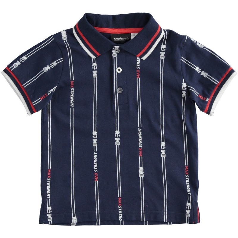 Polo manica corta Sarabanda in jersey di cotone variante colore unico per bambino da 9 mesi a 7 anni Polo manica corta Sarabanda in jersey di cotone variante colore unico per bambino da 9 mesi a 7 anni