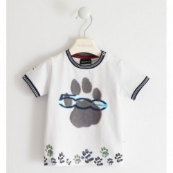 T-shirt manica corta Sarabanda interpreta 500 in cotone organico variante colore unico per bambino da 9 mesi a 7 anni