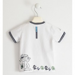 T-shirt manica corta Sarabanda interpreta 500 in cotone organico variante colore unico per bambino da 9 mesi a 7 anni