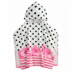 Accappatoio modello poncho iDO in tricot variante colore unico per bambina