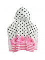 Accappatoio modello poncho iDO in tricot variante colore unico per bambina