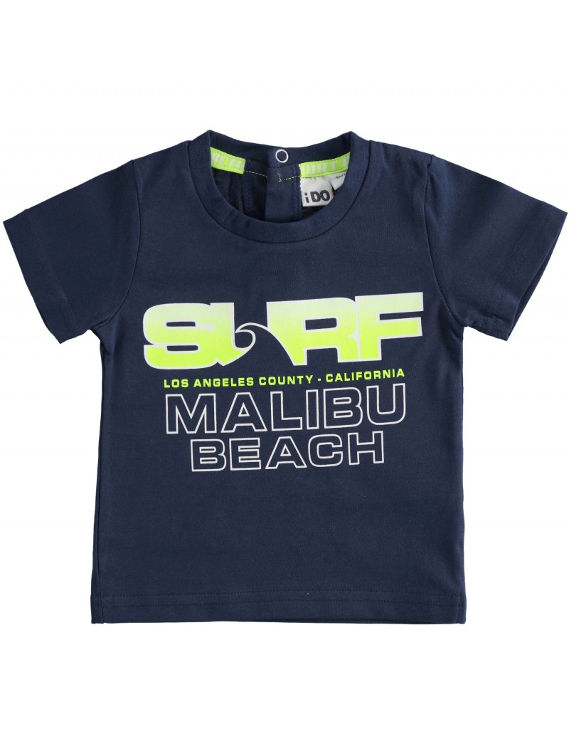 T-shirt manica corta iDo 100% cotone variante colore unico per bambino da 9 mesi a 7 anni