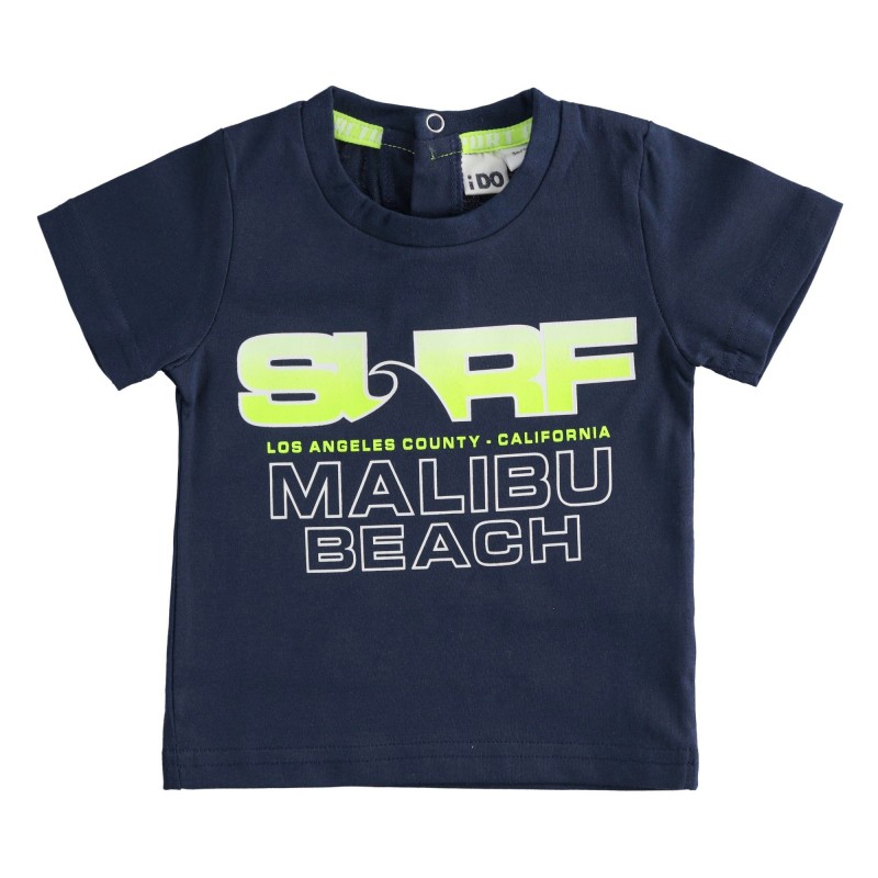 T-shirt manica corta iDo 100% cotone variante colore unico per bambino da 9 mesi a 7 anni