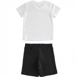 Completo t-shirt e pantaloncino iDo in jersey di cotone in due varianti colore per bambino da 9 mesi a 7 anni