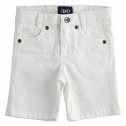 Bermuda iDo in twill stretch di cotone slim fit in tre varianti colore per bambino da 9 mesi a 7 anni