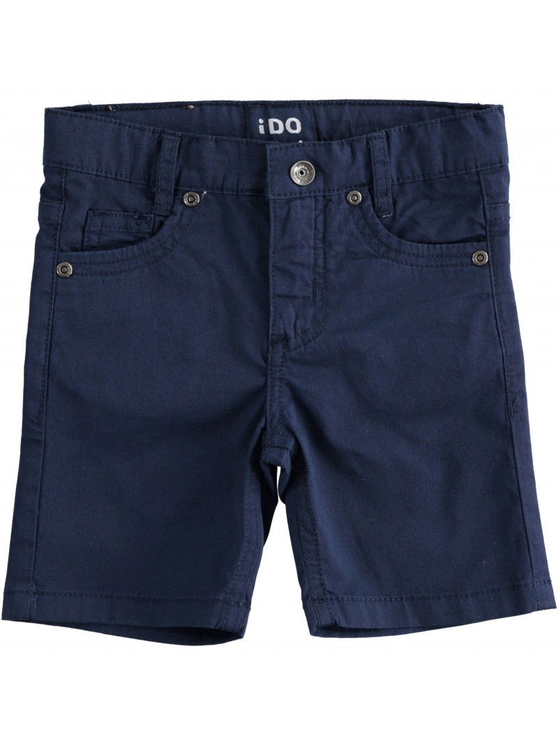Bermuda iDo in twill stretch di cotone slim fit in tre varianti colore per bambino da 9 mesi a 7 anni