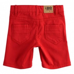 Bermuda iDo in twill stretch di cotone slim fit in tre varianti colore per bambino da 9 mesi a 7 anni