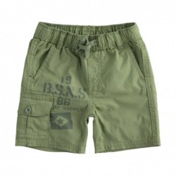 Morbido bermuda iDo in popeline di cotone stretch variante colore unico per bambino da 9 mesi a 7 anni