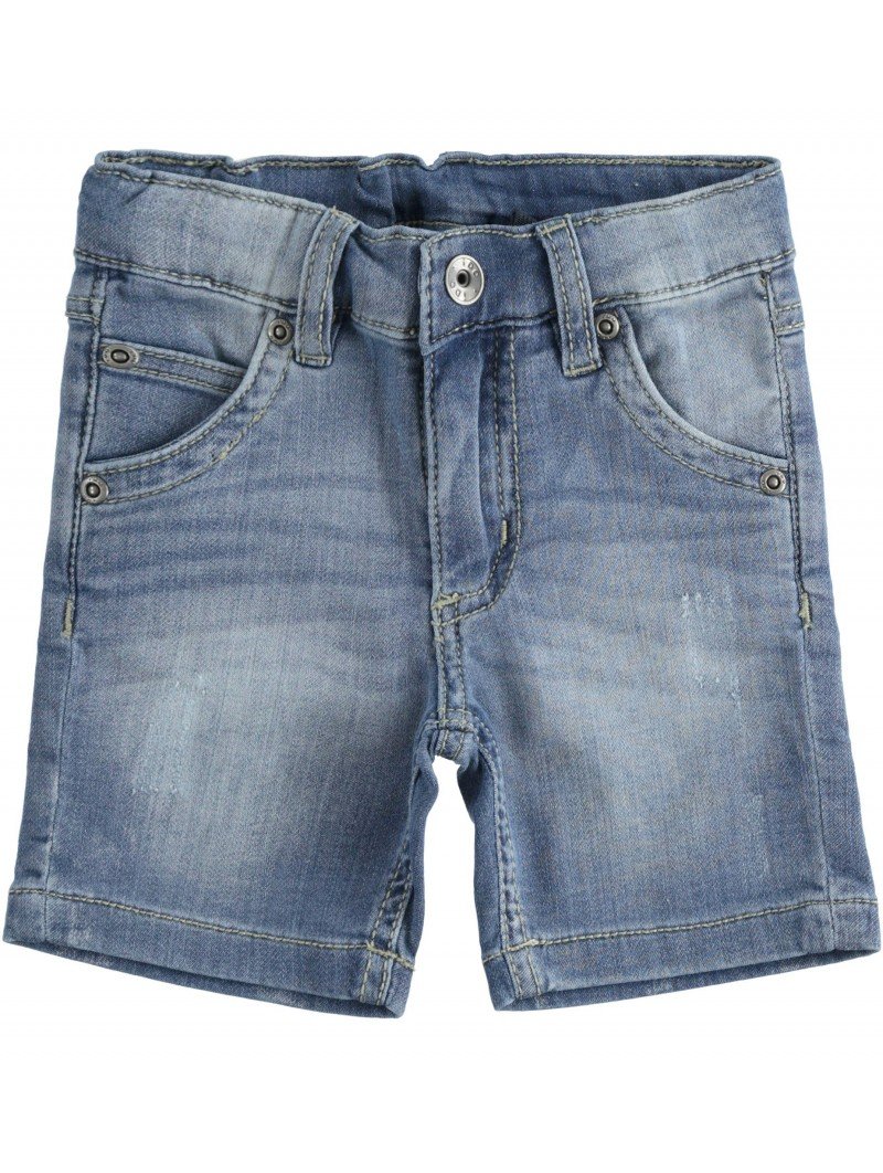 Bermuda in denim iDo slim fit variante colore unico per bambino da 9 mesi a 7 anni