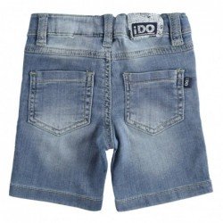 Bermuda in denim iDo slim fit variante colore unico per bambino da 9 mesi a 7 anni