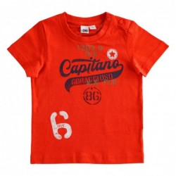 T-shirt manica corta iDo in jersey di cotone in due varianti colore per bambino da 9 mesi a 7 anni