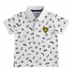 Polo manica corta iDo in jersey di cotone in due varianti colore per bambino da 9 mesi a 7 anni