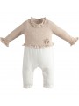 Tutina intera Minibanda in tricot senza piedini variante colore unico per neonata 1-3 mesi