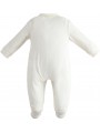 Tutina intera Minibanda 100% cotone con piedino variante colore unico per neonata 1-3 mesi