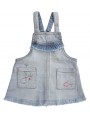 Salopette corta Minibanda in denim variante colore unico per neonata da 3 a 6 mesi