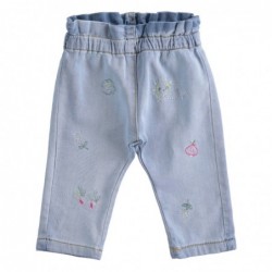 Morbido jeans stretch Minibanda variante colore unico per neonata da 3 a 6 mesi