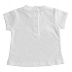 T-shirt manica corta Minibanda 100% cotone variante colore unico per neonata da 3 a 6 mesi