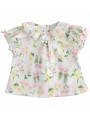 Camicia Minibanda 100% cotone effetto raso variante colore unico per neonata da 3 a 6 mesi