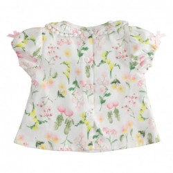 Camicia Minibanda 100% cotone effetto raso variante colore unico per neonata da 3 a 6 mesi