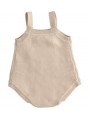 Salopette Minibanda effetto pagliaccetto in tricot 100% cotone variante colore unico per neonato da 1 a 3 mesi