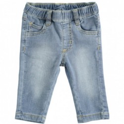 Morbido jeans Minibanda in denim maglia di cotone stretch variante colore unico per neonato da 3 a 6 mesi