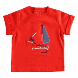 T-shirt manica corta Minibanda in jersey 100% cotone variante colore unico per neonato da 3 a 6 mesi