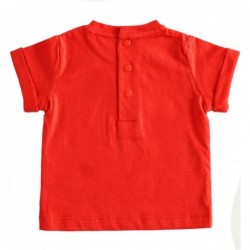 T-shirt manica corta Minibanda in jersey 100% cotone variante colore unico per neonato da 3 a 6 mesi