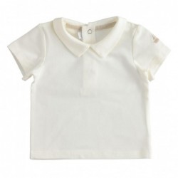 Polo manica corta Minibanda in jersey di cotone stretch variante colore unico per neonato da 1 a 3 mesi