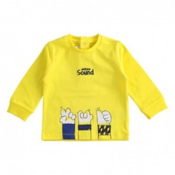 Maglia girocollo Minibanda in cotone variante colore unico per neonato da 3 a 6 mesi