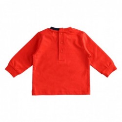 Maglia girocollo Minibanda in jersey di cotone stretch variante colore unico per neonato da 3 a 6 mesi
