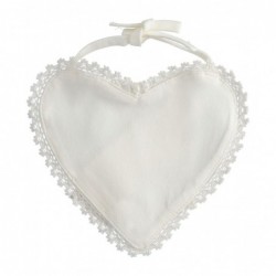 Elegante bavaglio Minibanda a forma di cuore in jersey di cotone elasticizzato variante colore unico per neonata