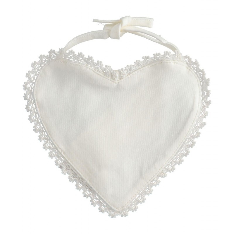 Elegante bavaglio Minibanda a forma di cuore in jersey di cotone elasticizzato variante colore unico per neonata Elegante bavaglio Minibanda a forma di cuore in jersey di cotone elasticizzato variante colore unico per neonata