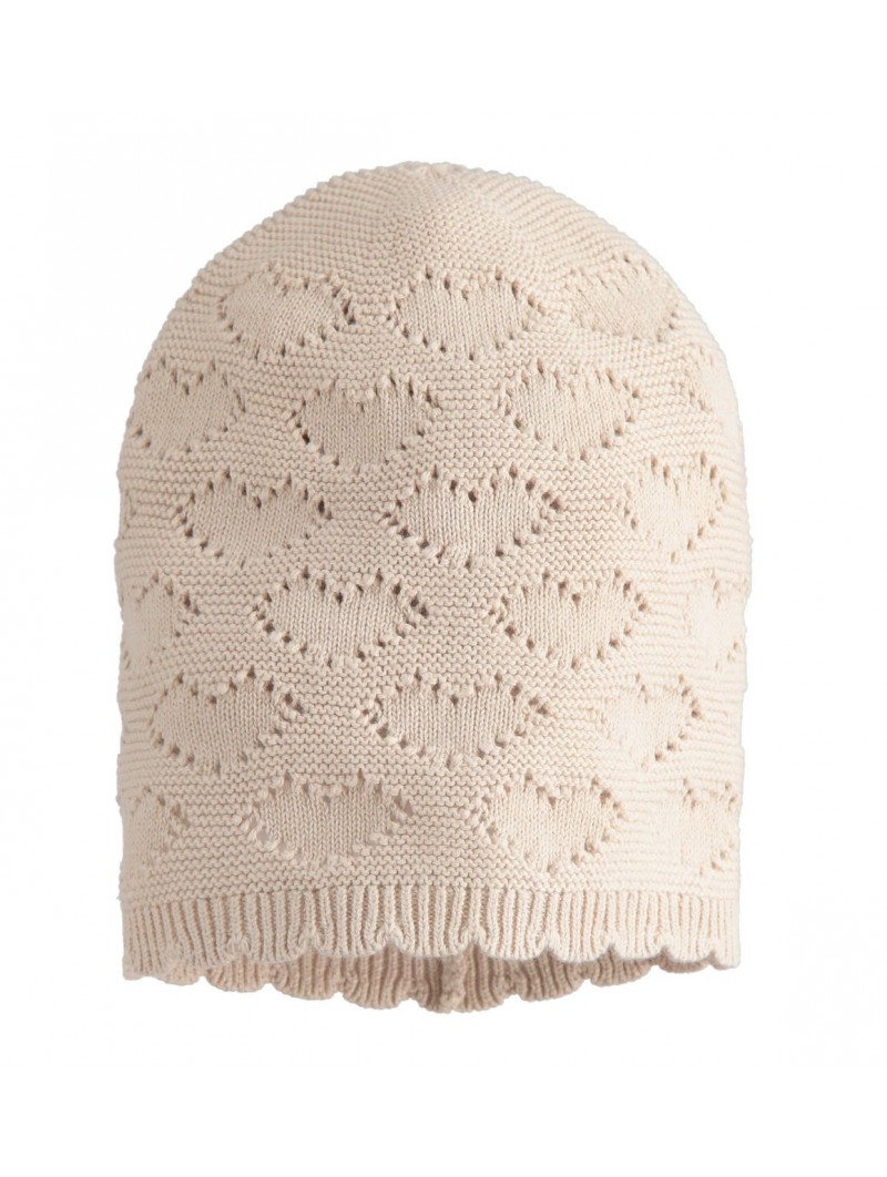 Cuffia Minibanda in tricot jacquard 100% cotone variante colore unico per neonata