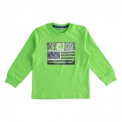 Maglia girocollo Sarabanda in cotone variante colore unico per bambino da 9 mesi a 7 anni