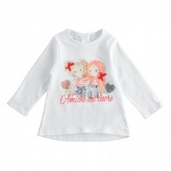 Maglia girocollo iDo in cotone variante colore unico per bambina da 12 mesi a 7 anni