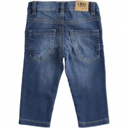 Jeans iDO slim fit in morbido denim stretch variante colore unico per bambino da 9 mesi a 7 anni