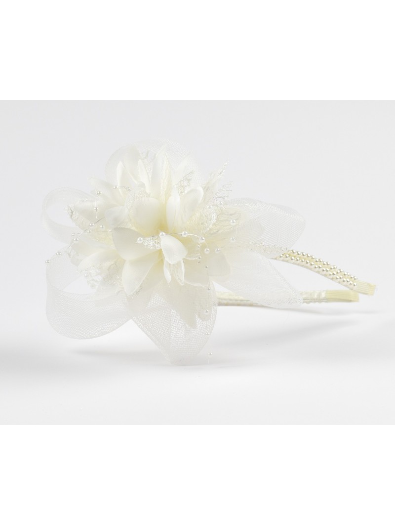Elegante cerchietto Sarabanda variante colore unico per bambina