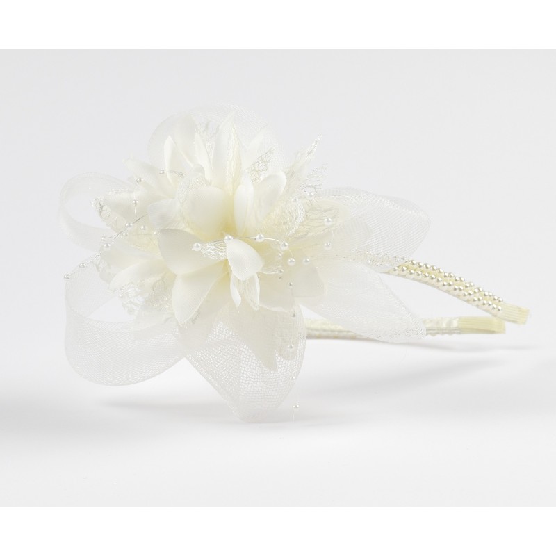 Elegante cerchietto Sarabanda variante colore unico per bambina Elegante cerchietto Sarabanda variante colore unico per bambina