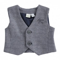 Elegante gilet iDO in morbido tessuto di maglia variante colore unico per bambino da 9 a 18 mesi