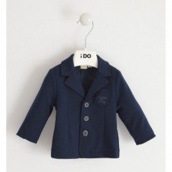 Elegante giacca blazer iDO in morbido tessuto di maglia variante colore unico per bambino da 9 a 18 mesi
